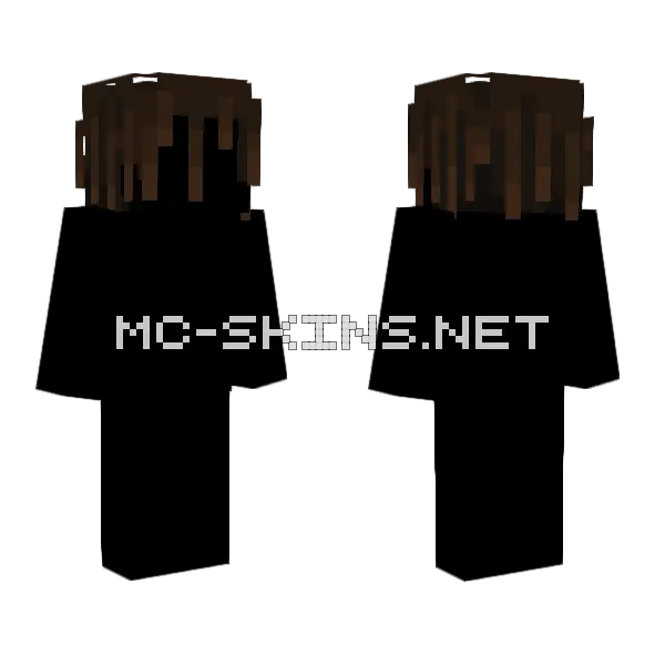 Male HB Brown Fade Locks Minecraft skin, front and back