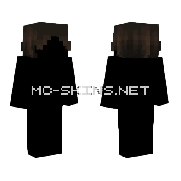 Male HB Dark Brown Minecraft skin, front and back