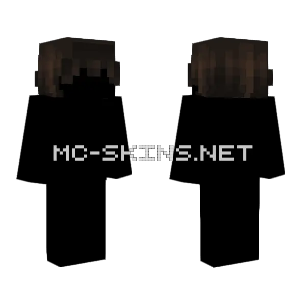Male HB Dark Brown V3 Minecraft skin, front and back