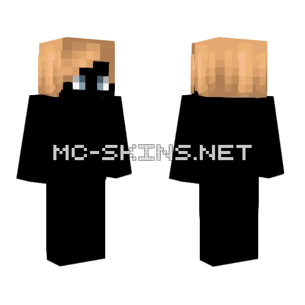Male HB Gamer Style Blonde Minecraft skin, front and back