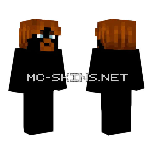 Male HB Ginger Brown Hair Minecraft skin, front and back