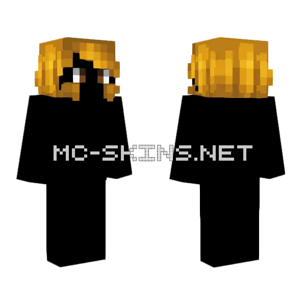 Male HB Mustard Blonde Muttonchops Minecraft skin, front and back
