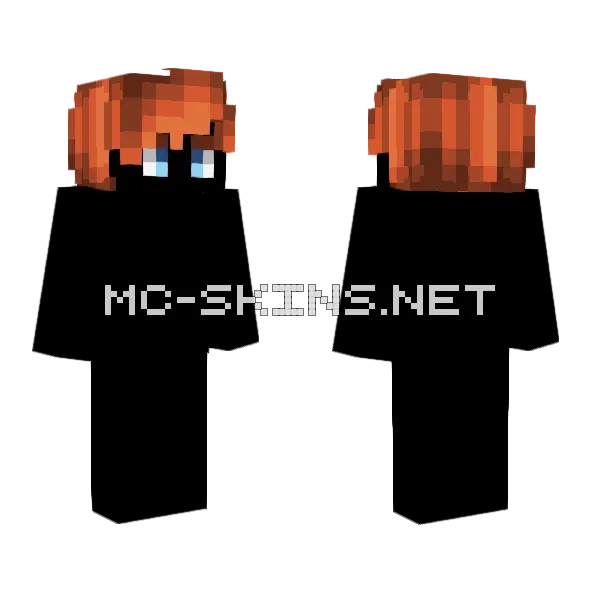 Male HB Orange Tint Brown Minecraft skin, front and back