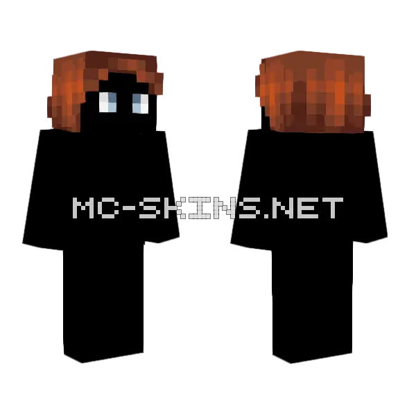 Male HB Rusty Redhead Ginger Fade Minecraft skin, front and back