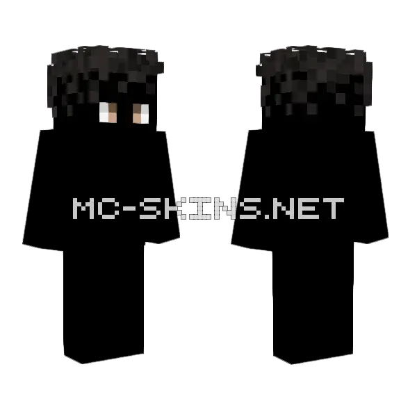 Male HB Shaved Dreads Minecraft skin, front and back
