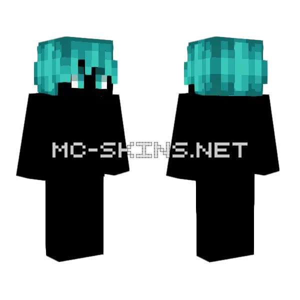 Male Hb Turquoise Sea Minecraft skin, front and back