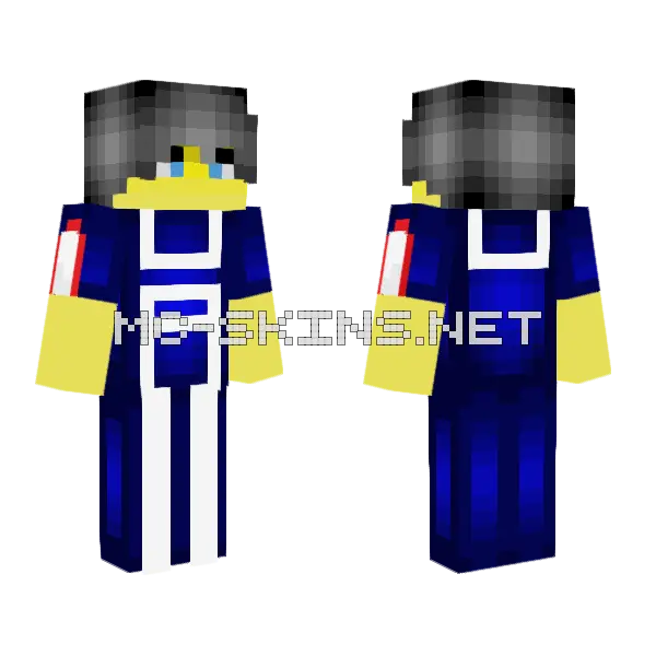 Male MHA Uniform Minecraft skin, front and back