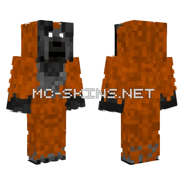 Male Orangutan Minecraft skin, front and back