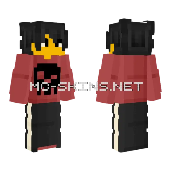 Male PvP Minecraft skin, front and back