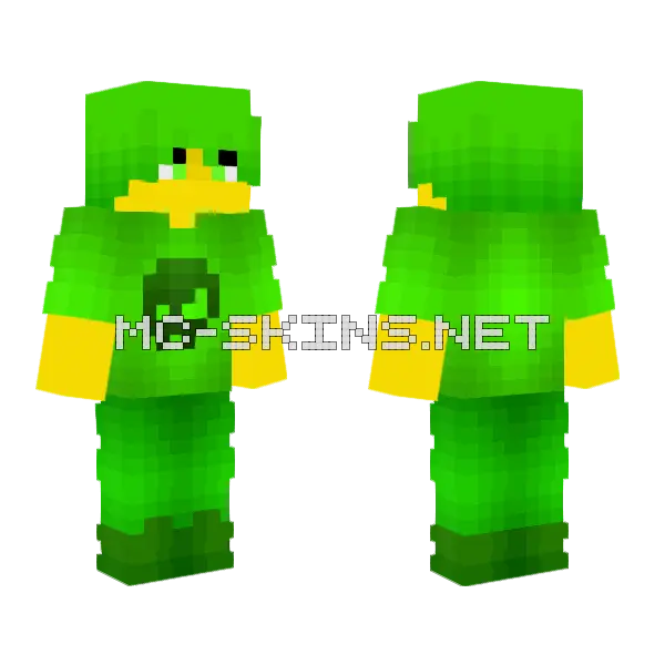 Male Sped Up Minecraft skin, front and back