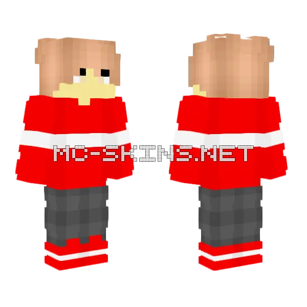 Male Supreme Minecraft skin, front and back