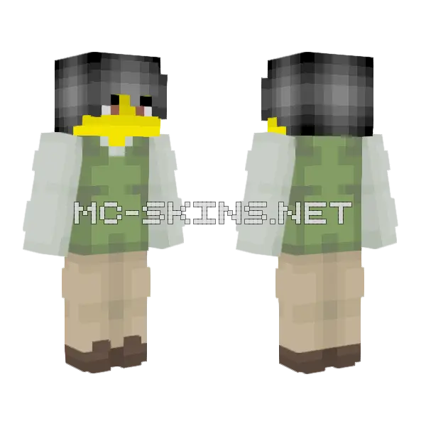 Male Sweater Vest Minecraft skin, front and back