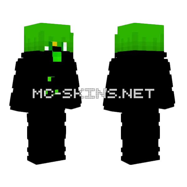 Male Toxic Suit Mask Minecraft skin, front and back