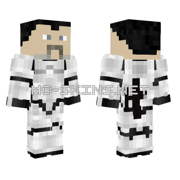 Male07 Stormtrooper Minecraft skin, front and back