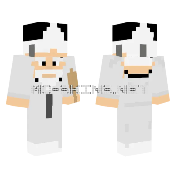 Mall Gnome White Minecraft skin, front and back