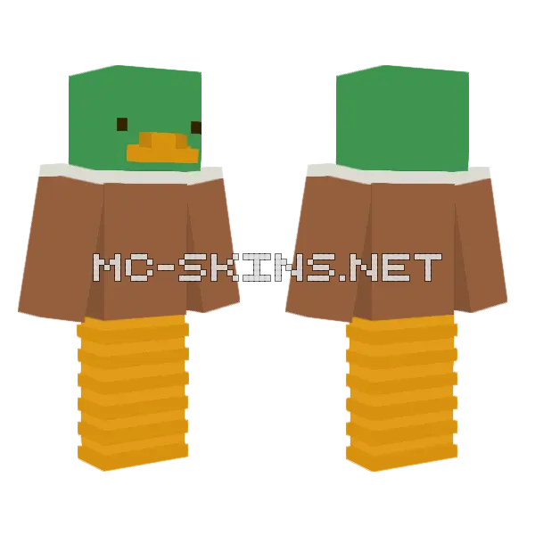 Mallard Duck Minecraft skin, front and back