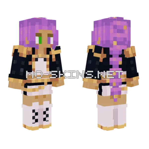 Mamasfantasy Purple Witch Minecraft skin, front and back