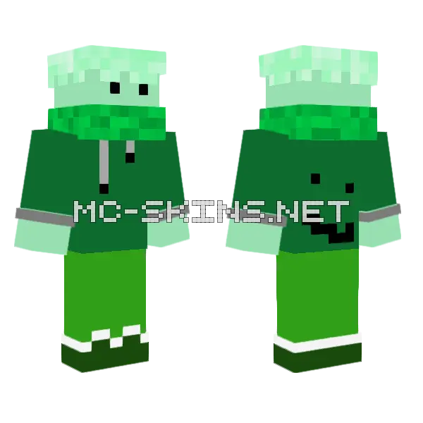 Man In Green Minecraft skin, front and back