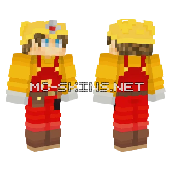 Man With Craft Block Wars Minecraft skin, front and back