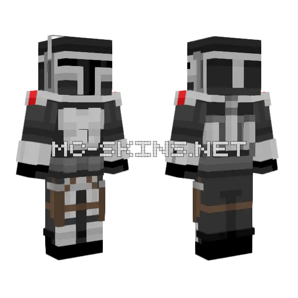 Mandalorian Guild Vs Hank Minecraft skin, front and back