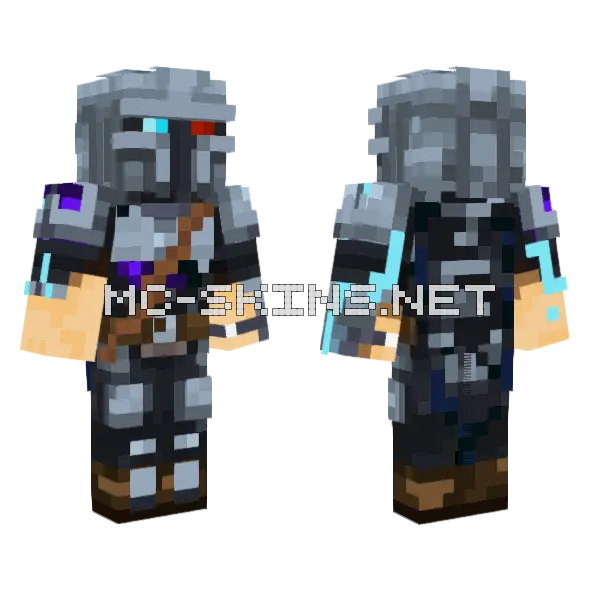 Mandalorian Jstarwalker Minecraft skin, front and back