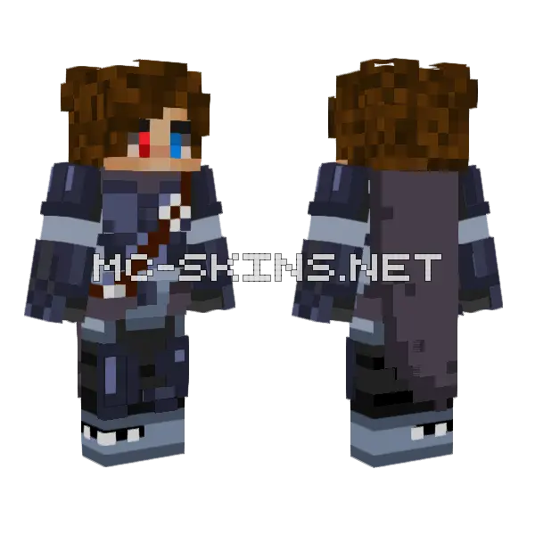 Mandalorian Kai 2 Minecraft skin, front and back