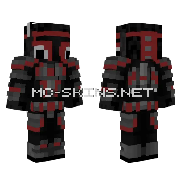 Mandalorian Me Minecraft skin, front and back