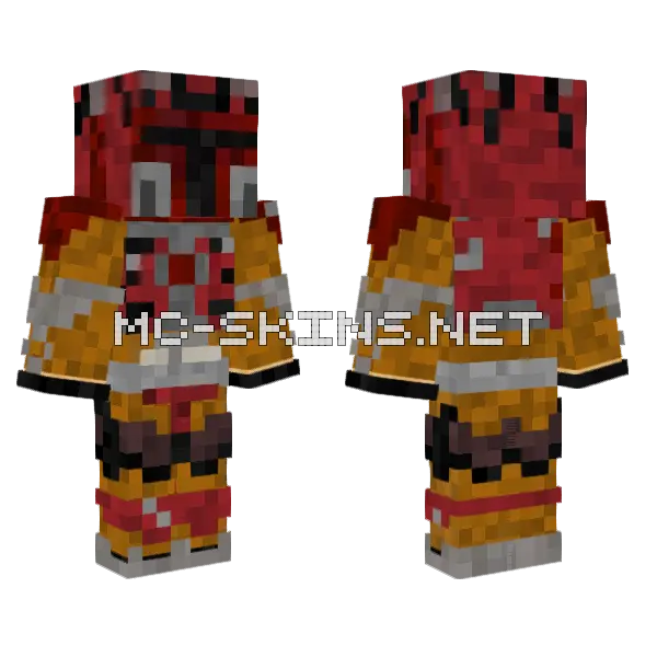 Mandalorian Super Commando 2 Minecraft skin, front and back