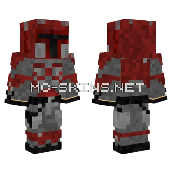 Mandalorian Super Commando 3 Minecraft skin, front and back