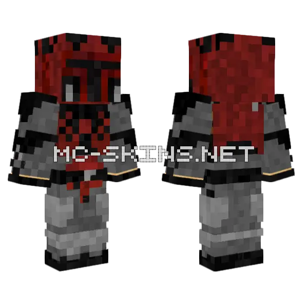 Mandalorian Super Commando 4 Minecraft skin, front and back