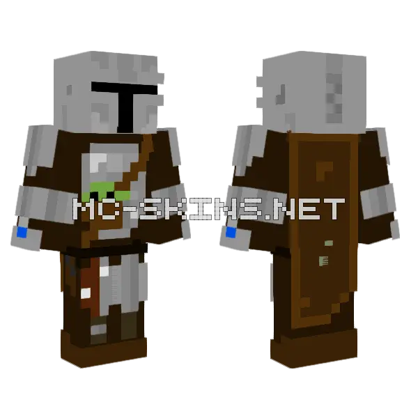 Mando Minecraft skin, front and back