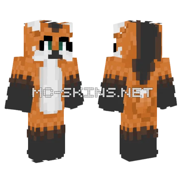 Maned Wolf V1 Minecraft skin, front and back