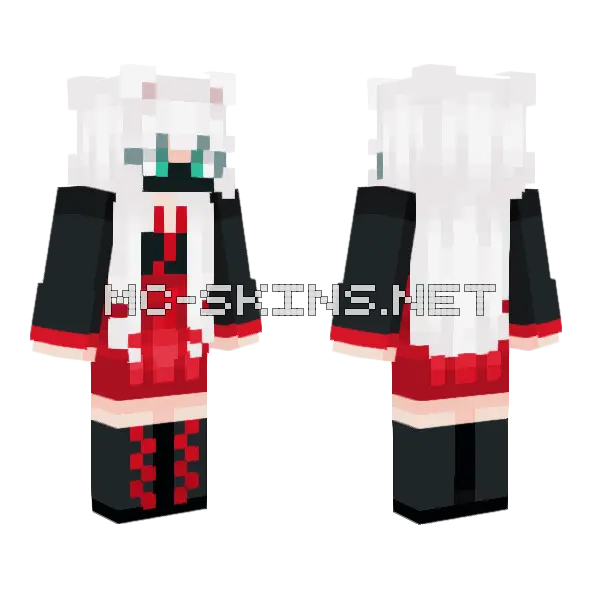 Maneki Neko Girl 2 Minecraft skin, front and back