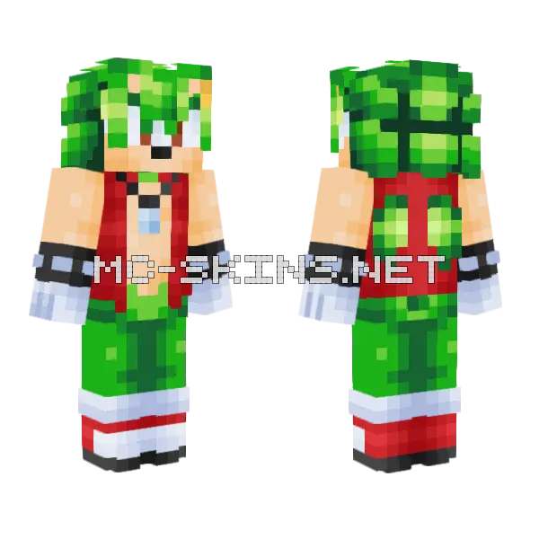 Manic The Hedgehog Minecraft skin, front and back