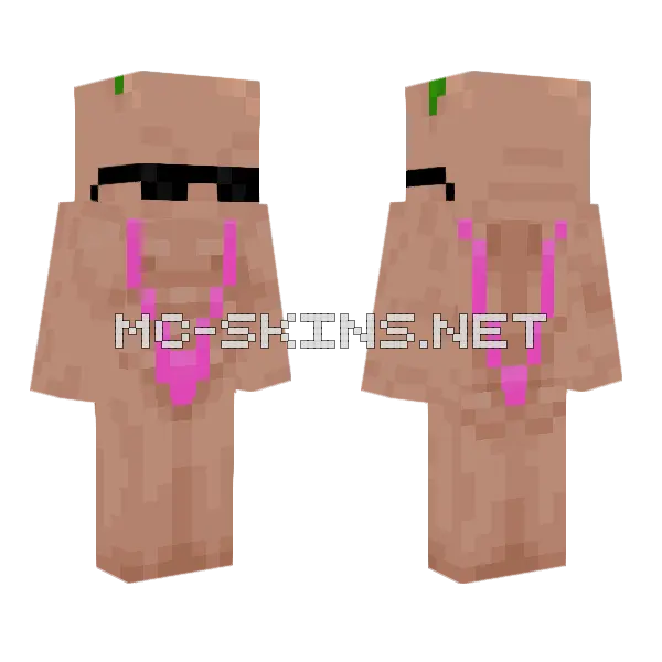 Mankini Flower Skin Minecraft skin, front and back