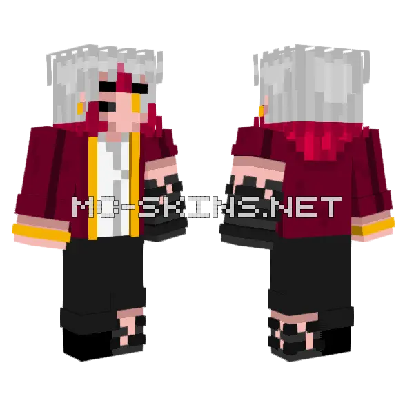 Manlged Minecraft skin, front and back