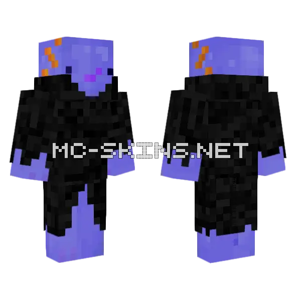 Mantlet Axolotle Minecraft skin, front and back