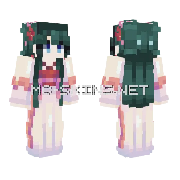 Maomao The Apothecary Diaries Minecraft skin, front and back