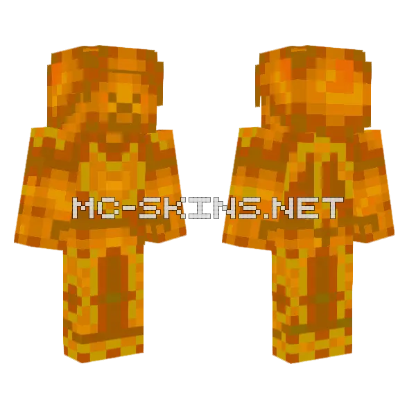 Maple Steve Minecraft skin, front and back