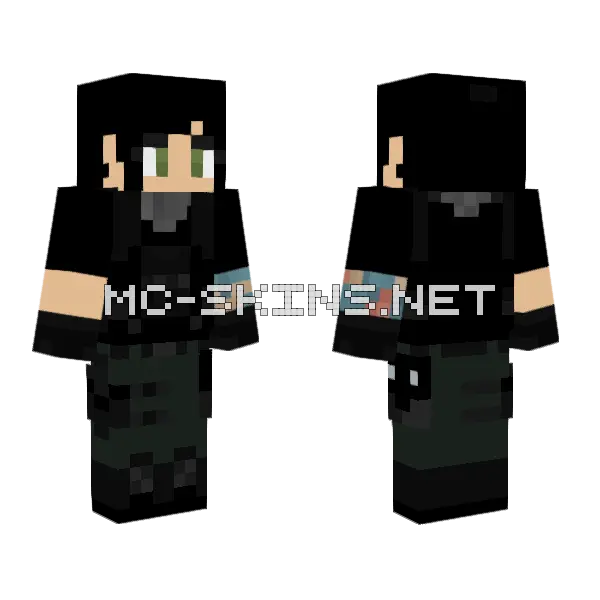 Mara Modern Warfare Minecraft skin, front and back