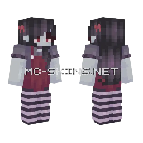 Marceline The Vampire Queen Minecraft skin, front and back