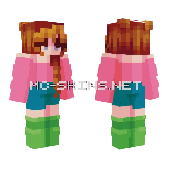 March Girl Minecraft skin, front and back