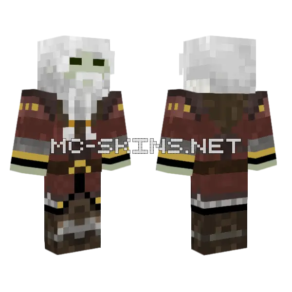 Mardlor Zombie Minecraft skin, front and back