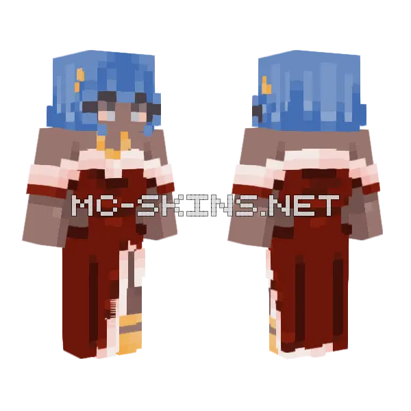 Maria Oc Formal Minecraft skin, front and back