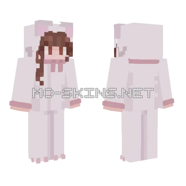 Marie C The Aristocats Minecraft skin, front and back