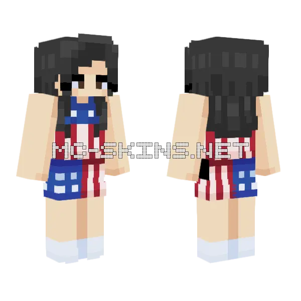 Marina And The Diamonds Hollywood Minecraft skin, front and back