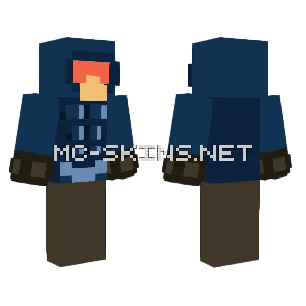 Marine Outfit Minecraft skin, front and back