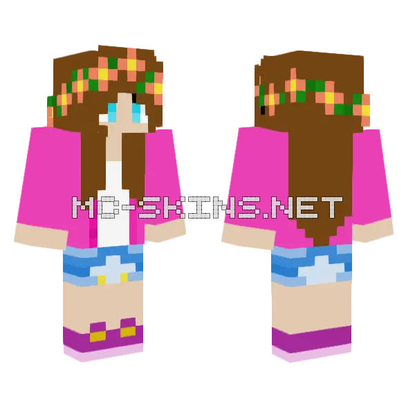 Marinia Minecraft skin, front and back