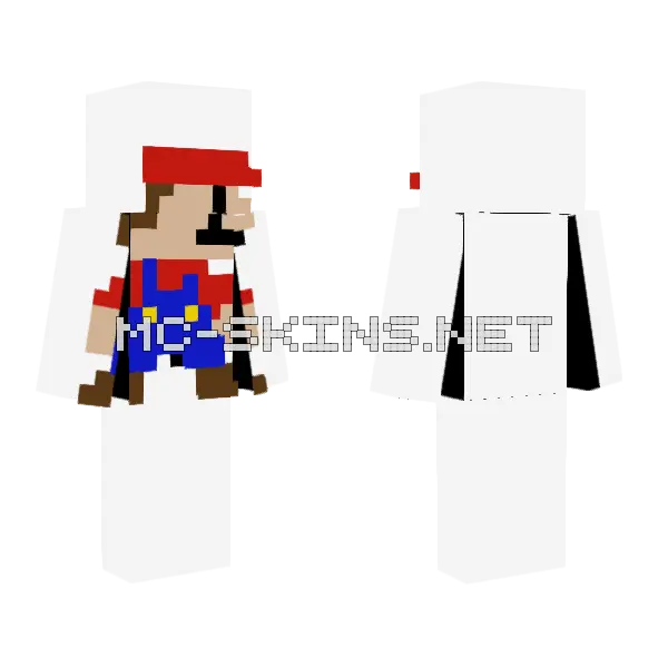 Mario Minecraft skin, front and back