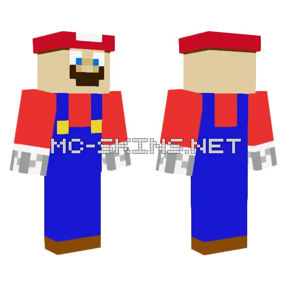 Mario Minecraft skin, front and back